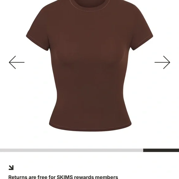 SKIMS Chocolate T Shirt XXL - Picture 5 of 5